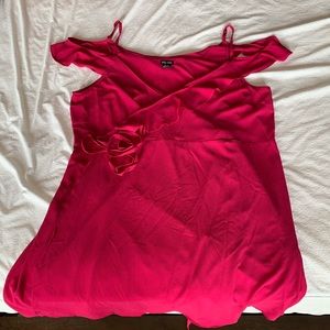 City chic- Fuchsia  wrap dress